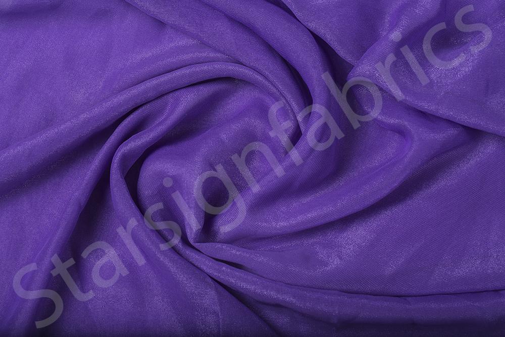 Simli Düz Dokuma Şifon Kumaş