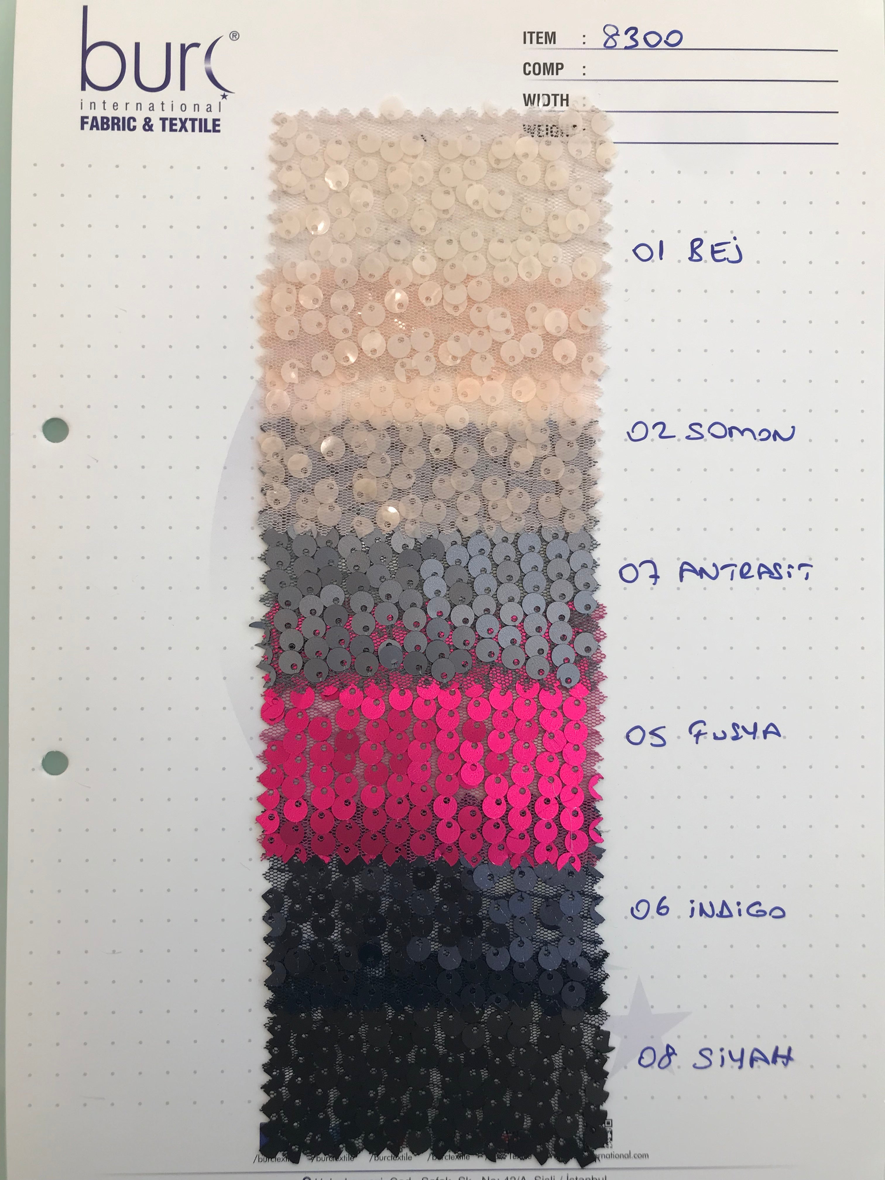 Tasarım Payet İşlemeli Tül Kumaş