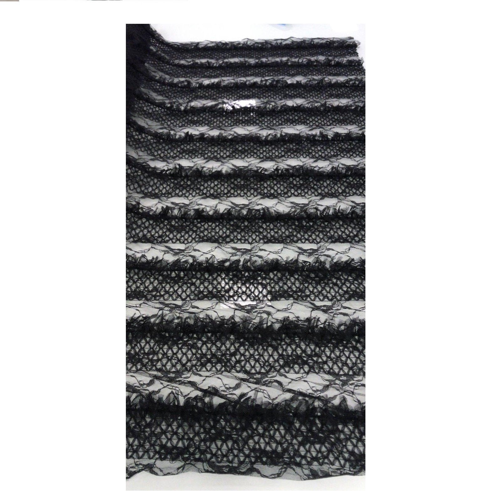 Trim Kordlu Saçak Tasarım Nakışlı Dantel Kumaş | Burç Kumaş