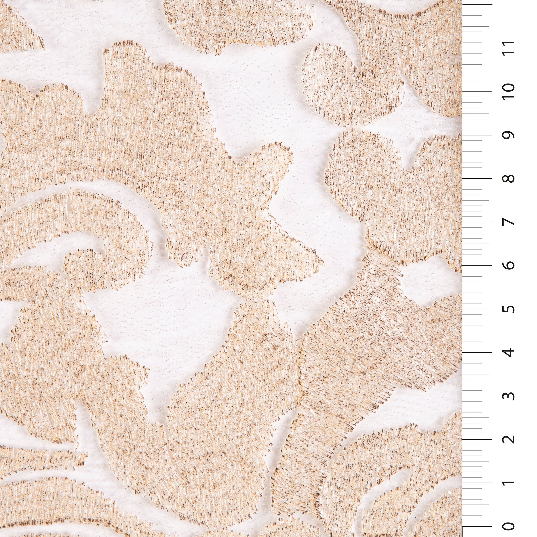 Foil Baskı Çiçek Tasarım İplik Nakışlı Dantel Kumaş