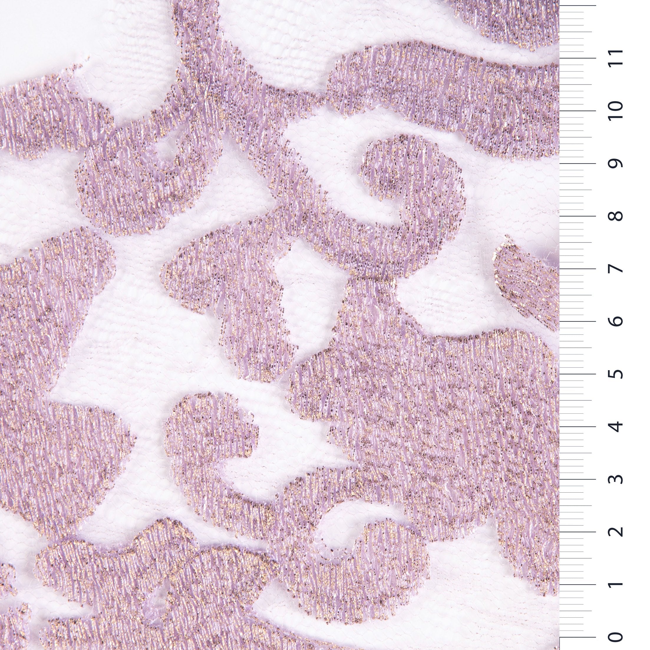 Foil Baskı Çiçek Tasarım İplik Nakışlı Dantel Kumaş