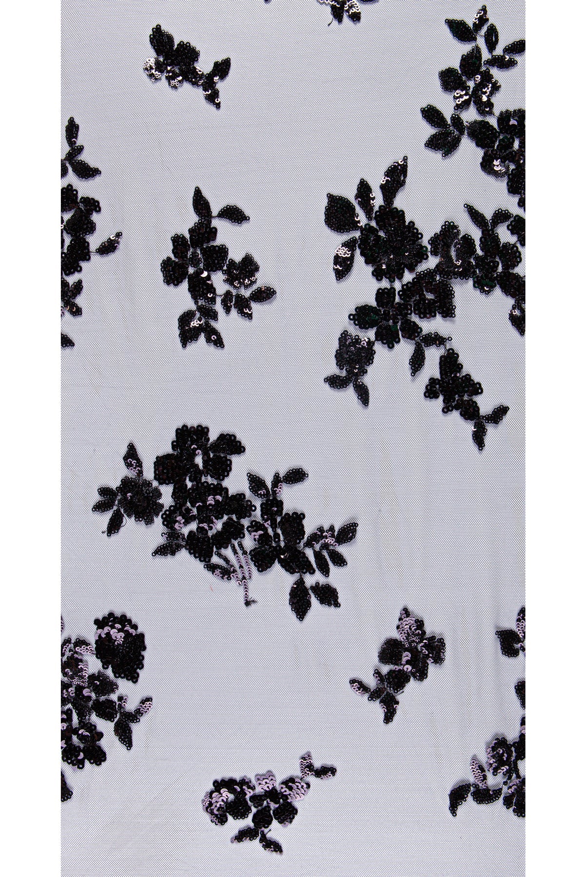 Göz Alıcı Çiçekli Renkli Payet İşlemeli Örgü Tül Kumaş