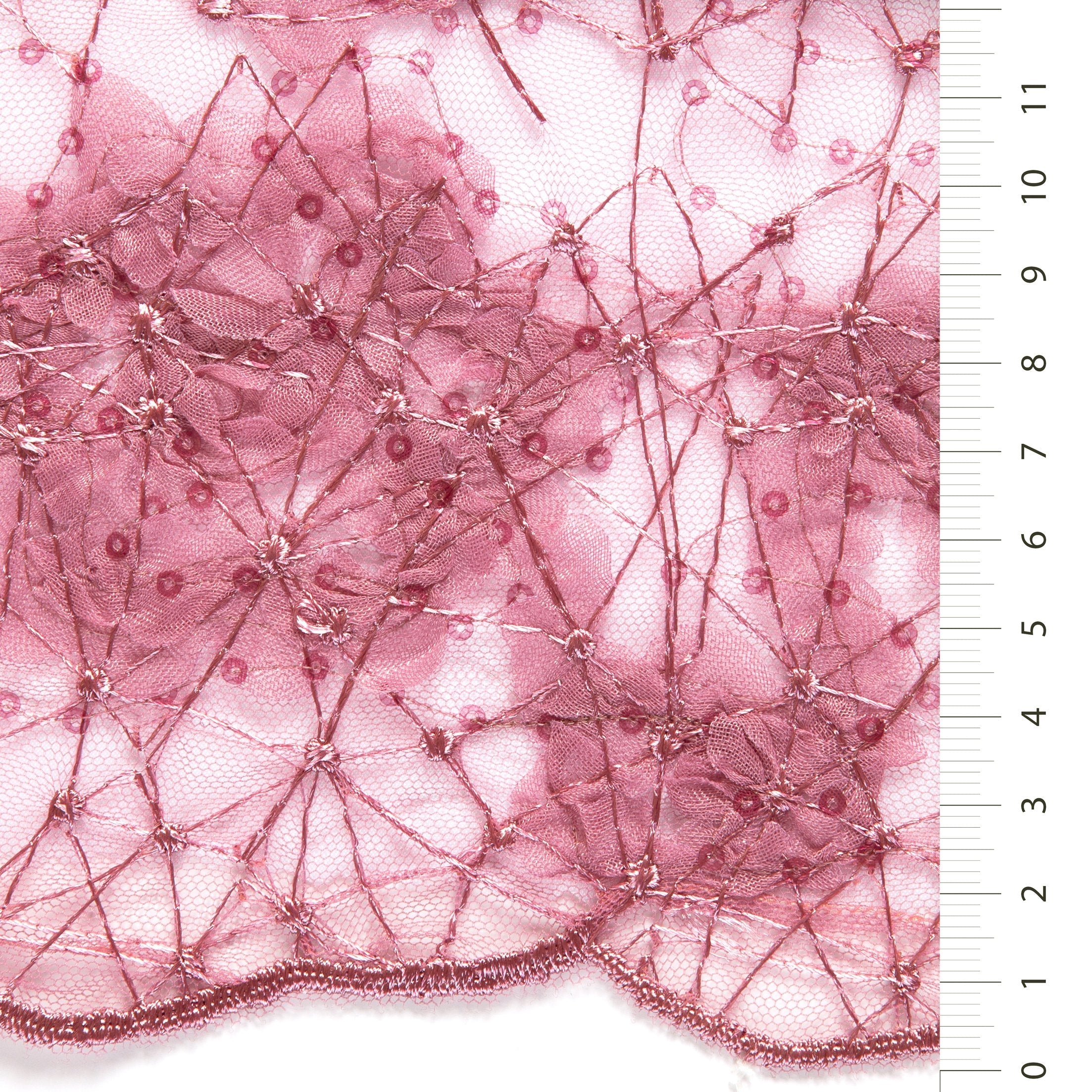 Örümcek Ağı Tasarımı Payet İşlemeli Kumaş