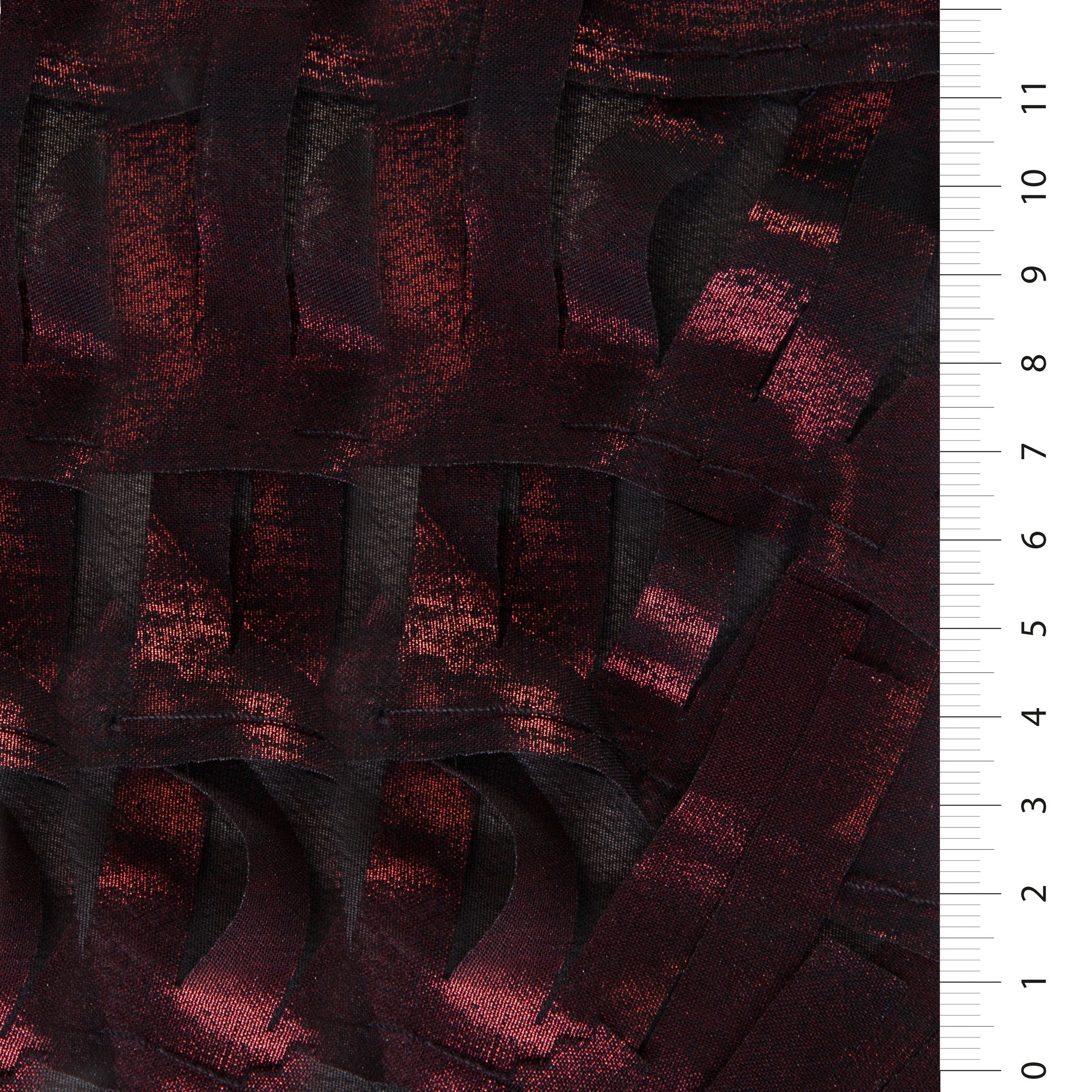 3D Saçaklı Tasarım Siyah Taban Hologram Trim Şifon Nakış Yeşil Kumaş