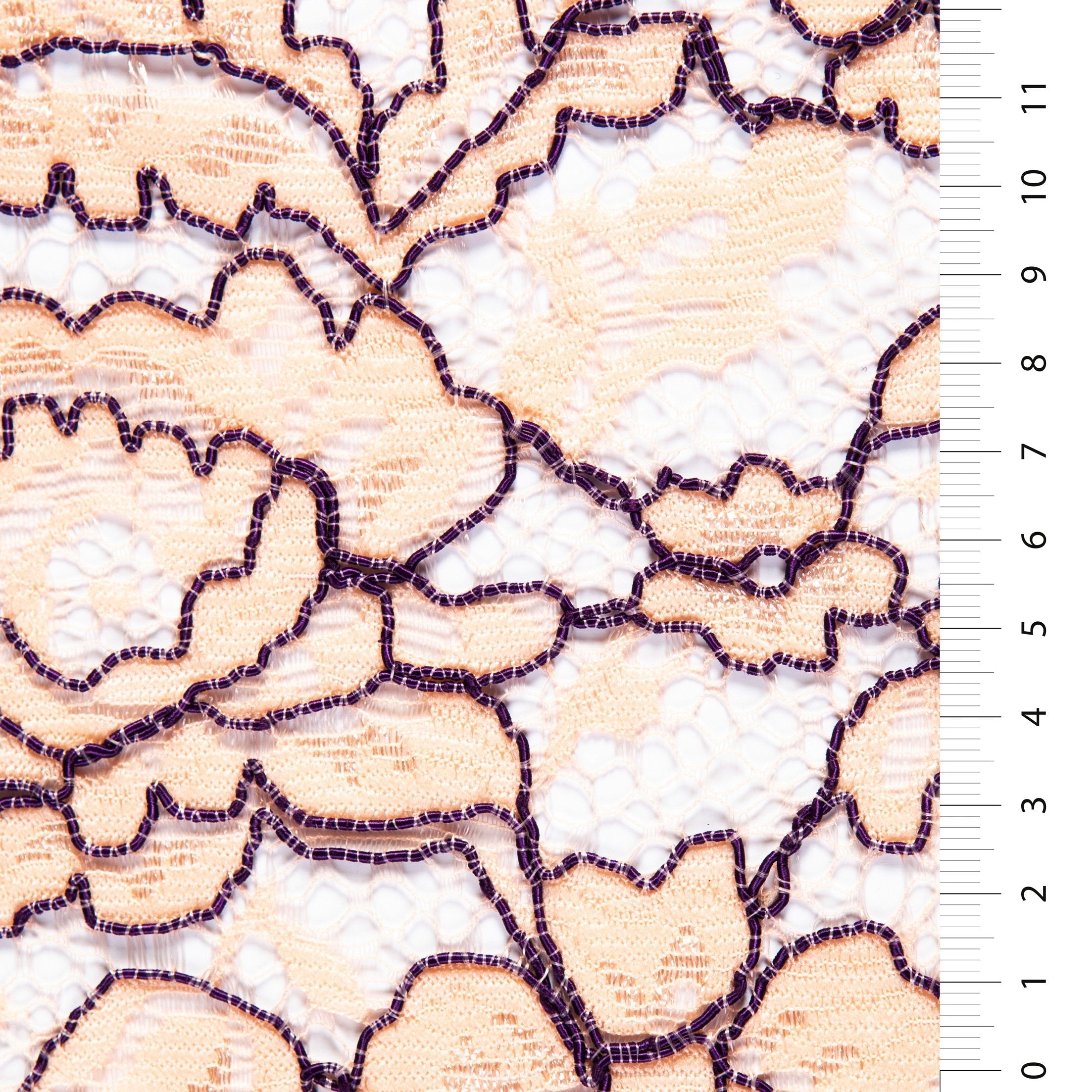 Avignon Stili Kordlu Dantel İplik Nakışlı Kumaş