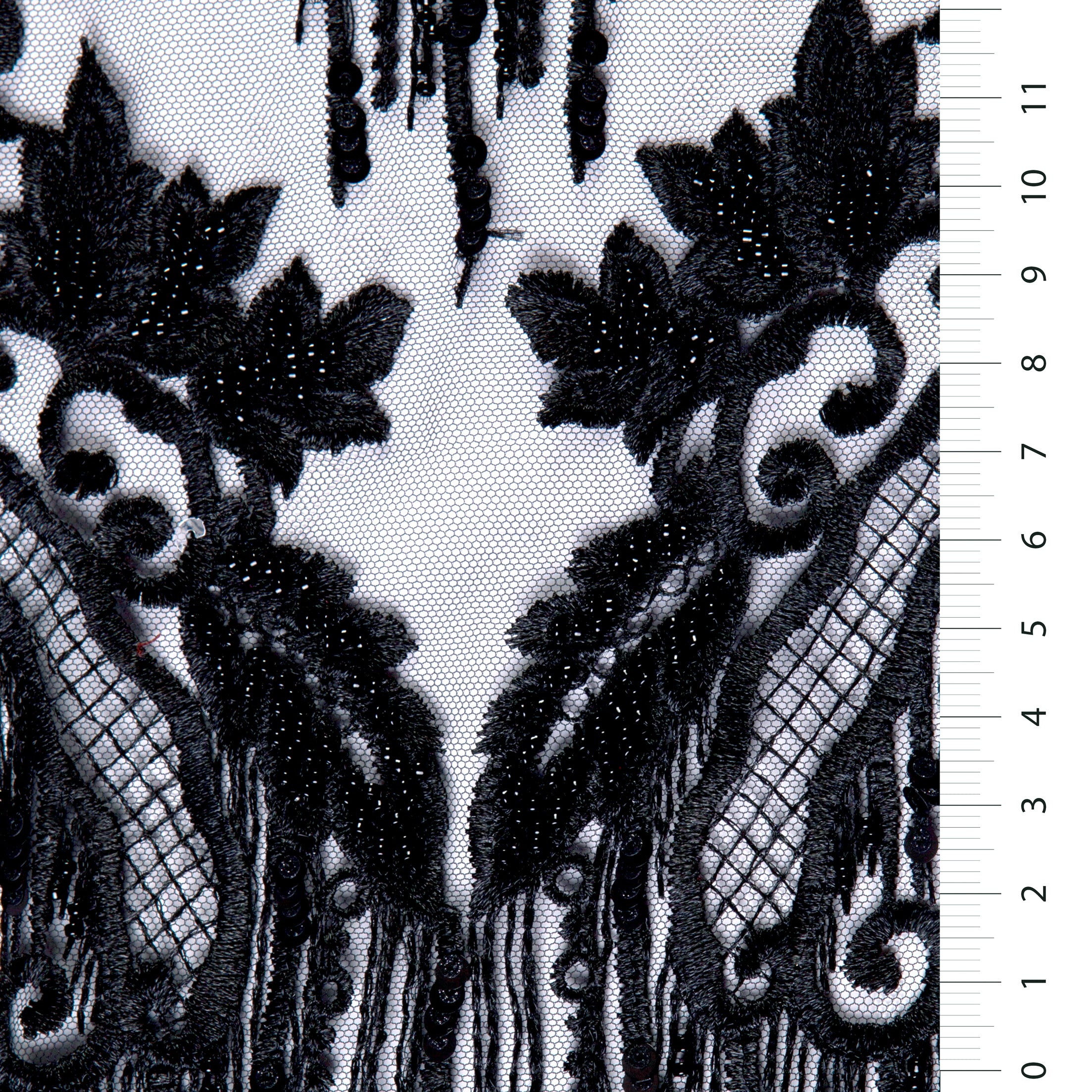 El Yapımı Boncuklu Payet İşlemeli Kumaş