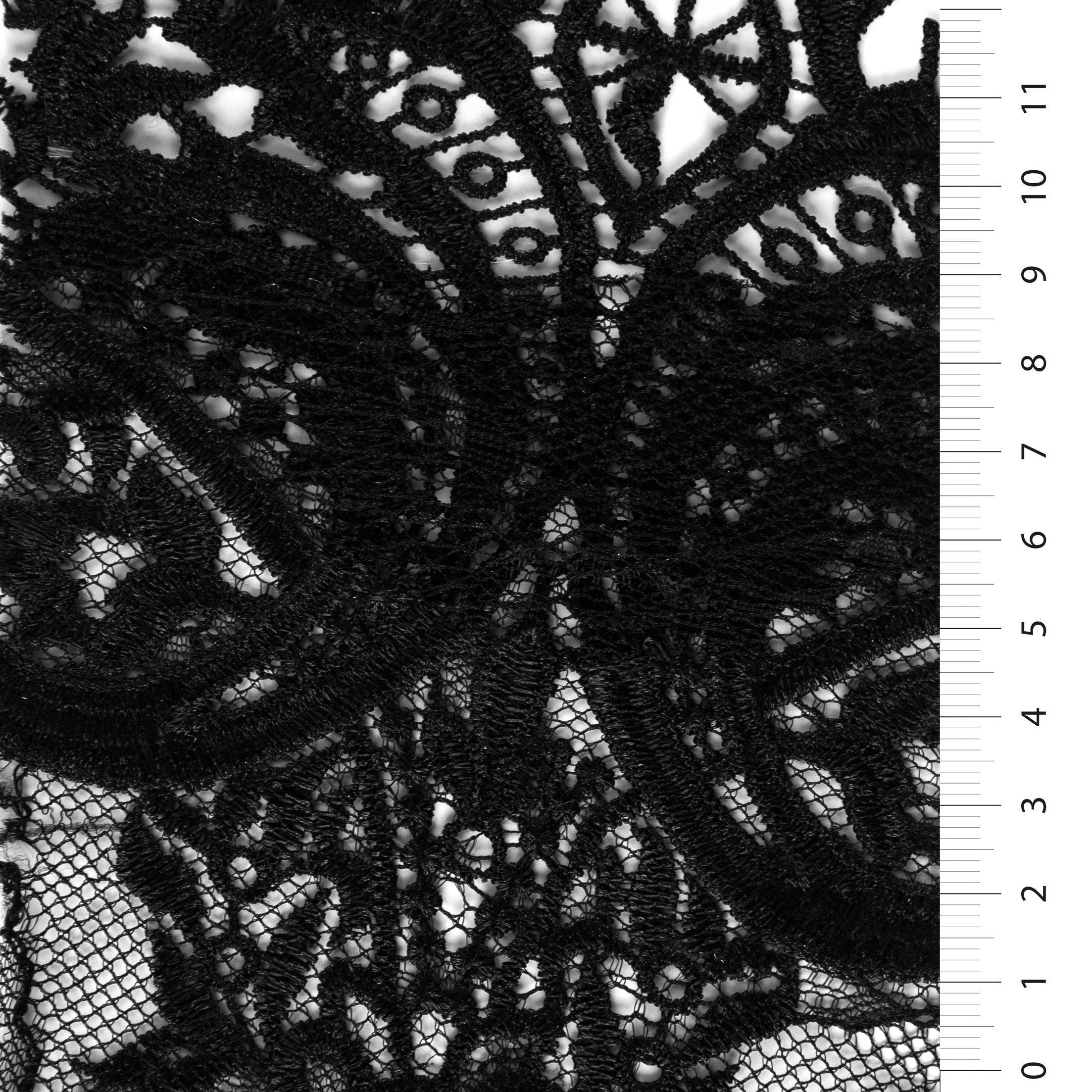 Çift Katmanlı Buket Tasarımlı Dantel Güpür Nakış Kumaş