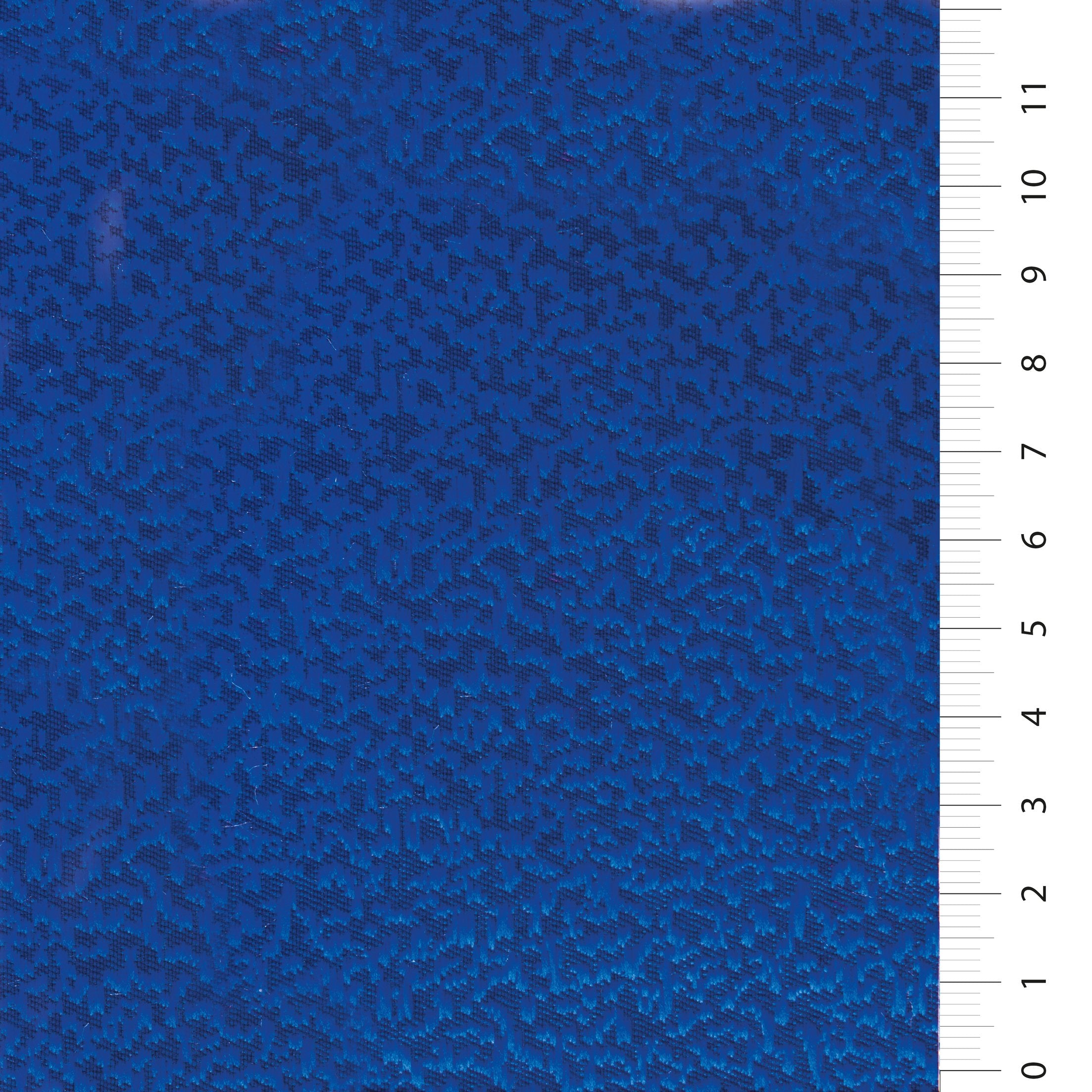 Saks Mavisi Çift Taraflı Jakarlı Dokuma Kumaş | Burç Kumaş