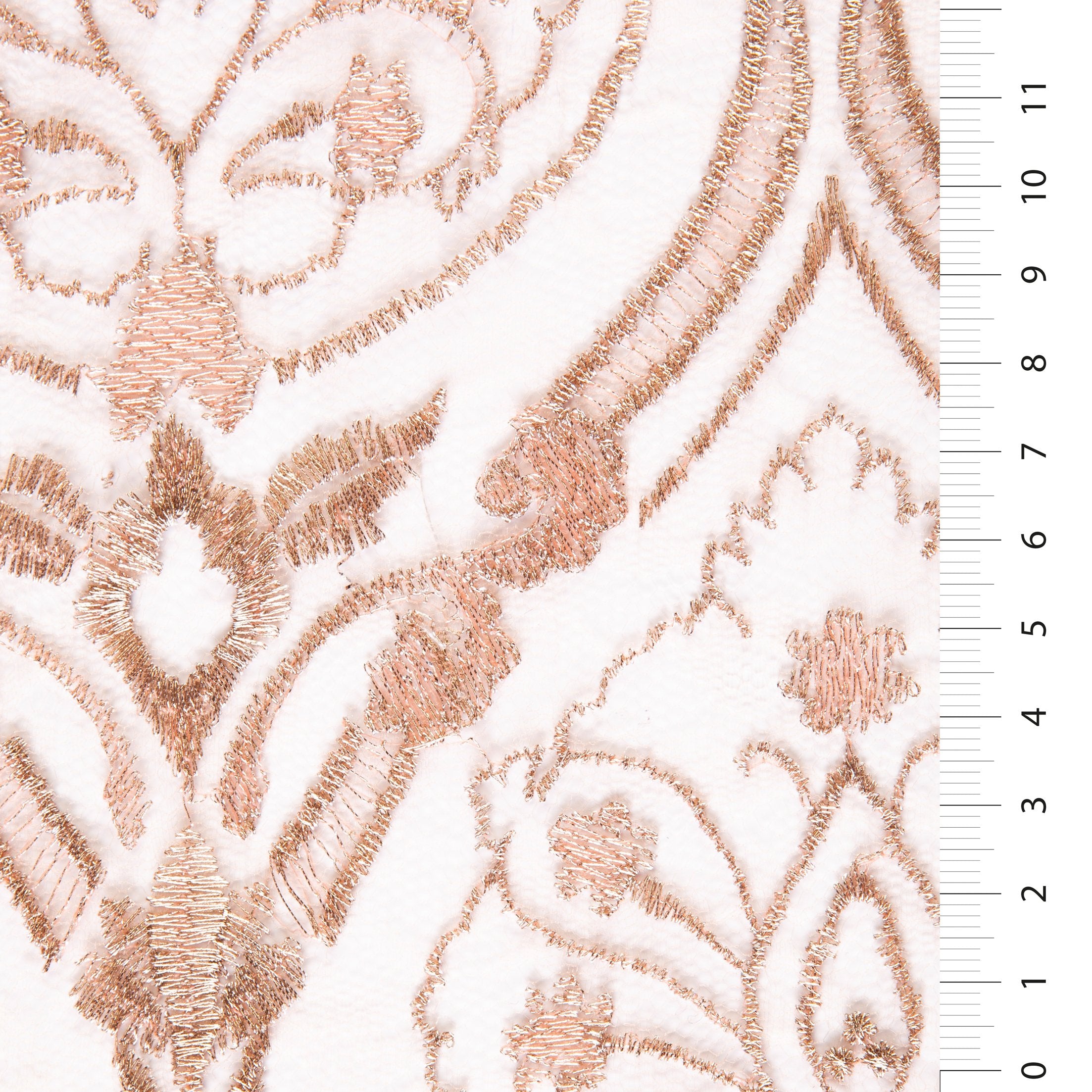 Somon Dekoratif Süslemeli Simetrik Nakışlı Kumaş | Burç Kumaş