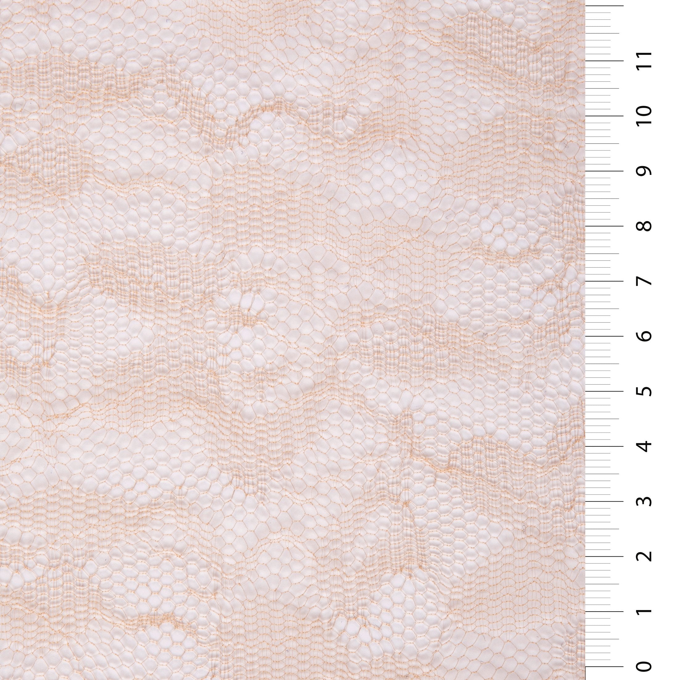 Pudra Rengi Çiçek Tasarım Örgü Dantel Tül Kumaş | Burç Kumaş