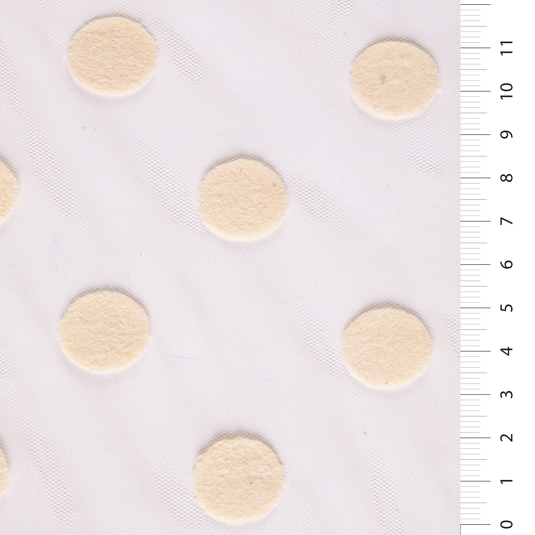 Alımlı 2 cm Puantiyeli Tasarım Flok Örgü Tül Kumaş | Burç Kumaş