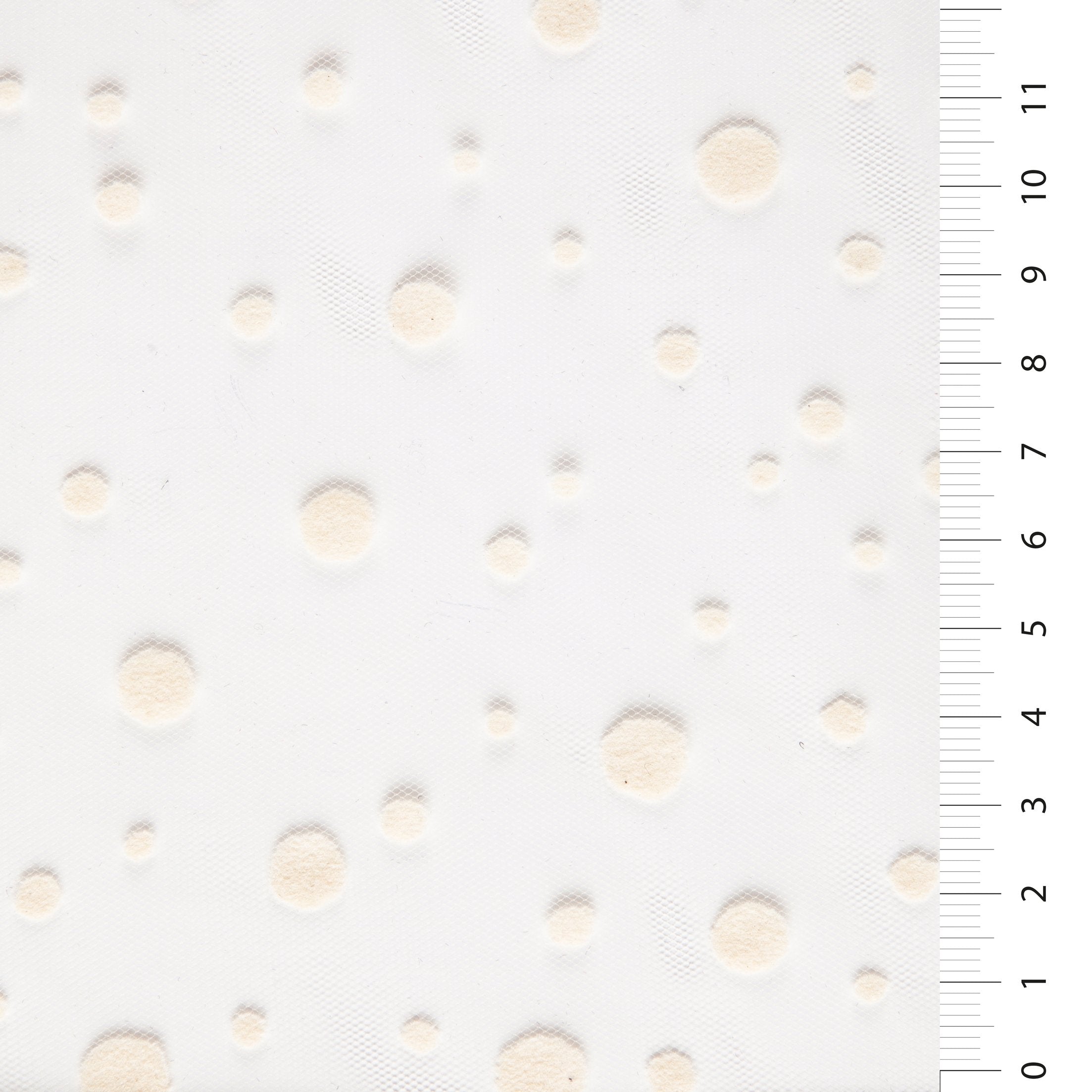 Ten Rengi Karışık Boyutlarda Benekli Flok Tül Kumaş | Burç Kumaş