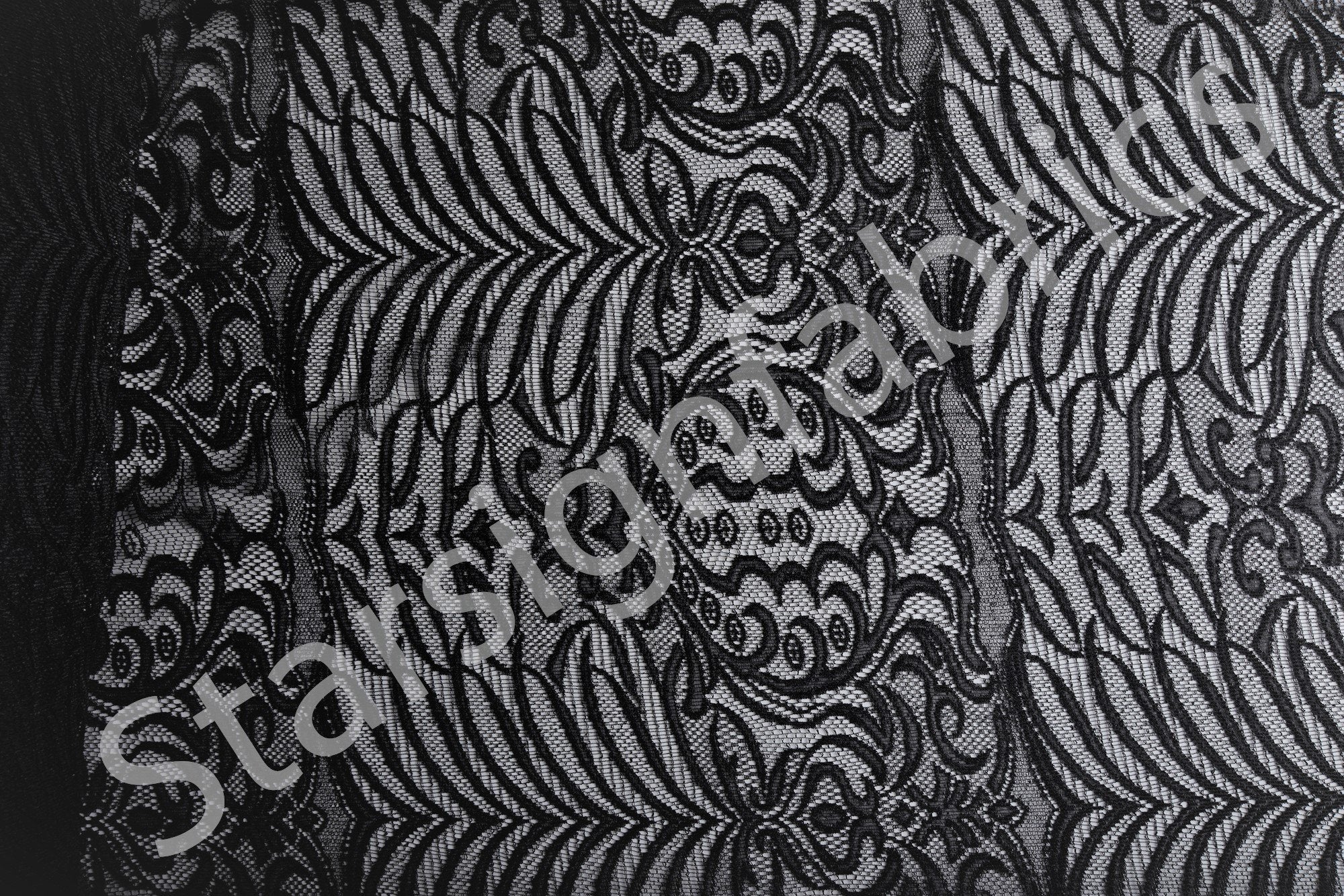 Siyah Dantel Kumaş Gelinlik Parti Giyim Tasarımı | Burç Kumaş