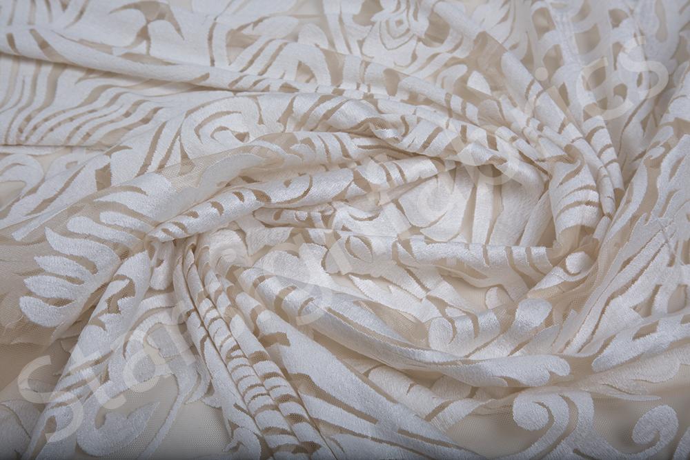 Kraliyet Stili Siyah Yumuşak Rayon İplik Nakışlı Kumaş