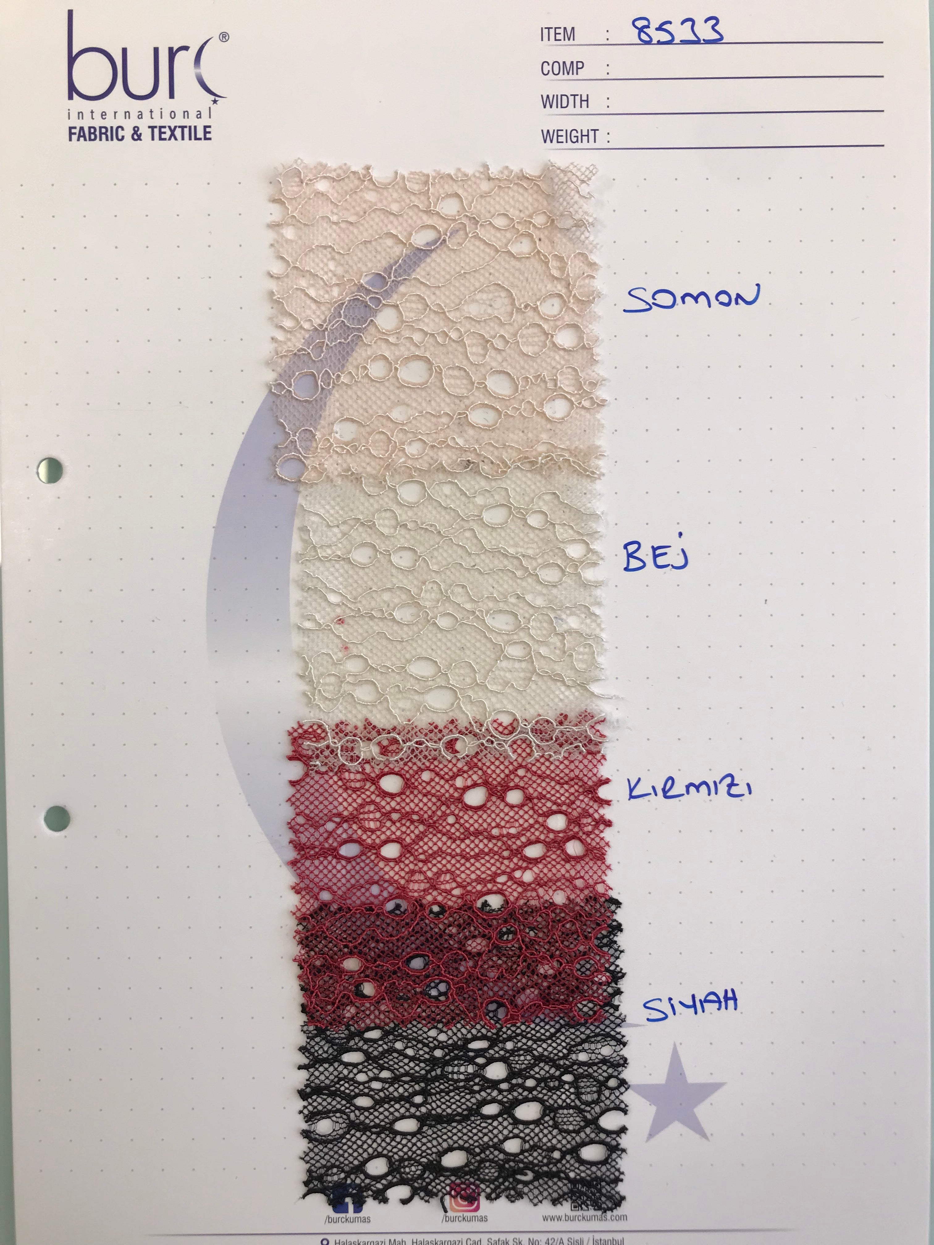 Yağmur Damlası Tasarımlı Dantel Kumaş