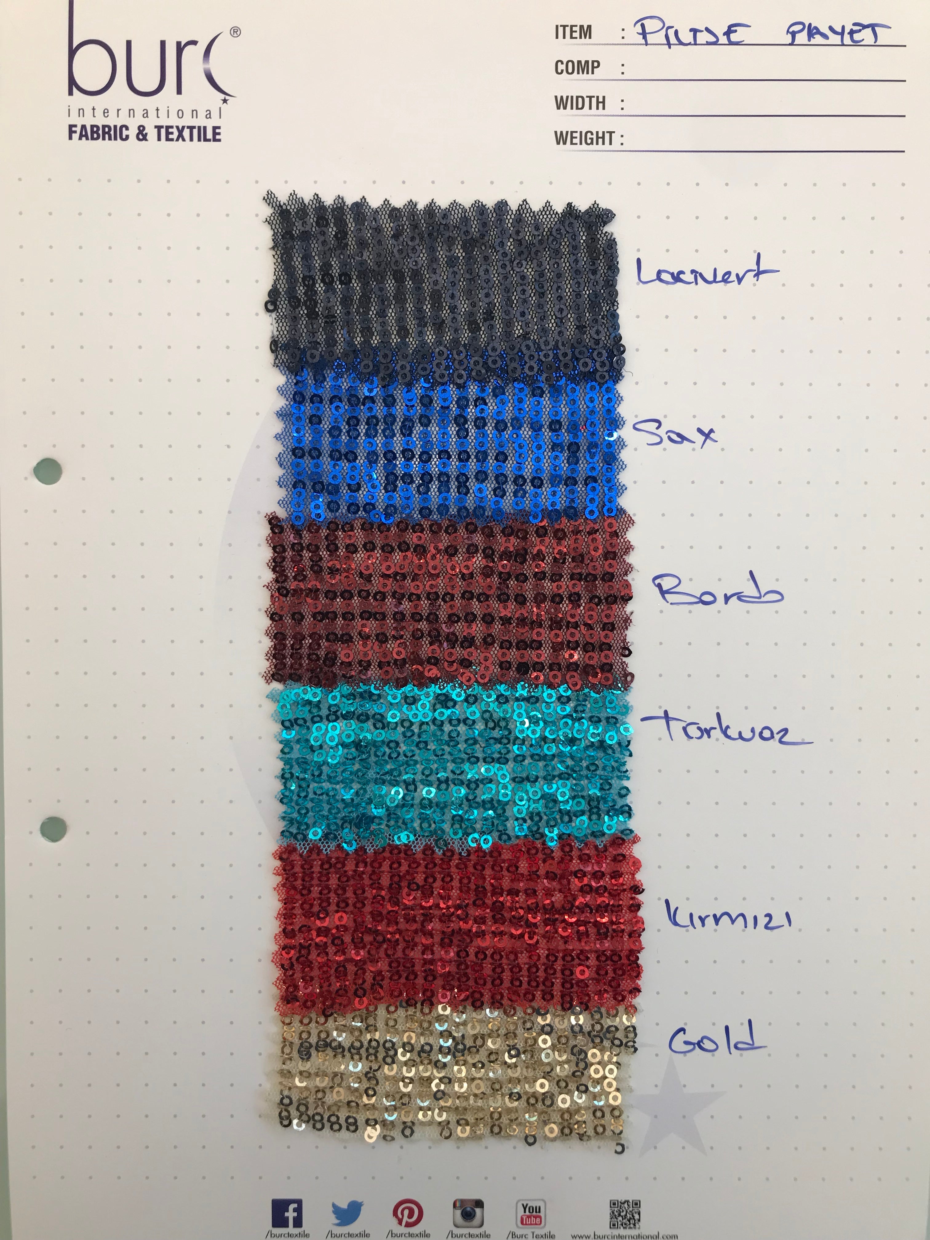 Edinburgh Stili Tamamı Pileli Payet İşlemeli Kumaş