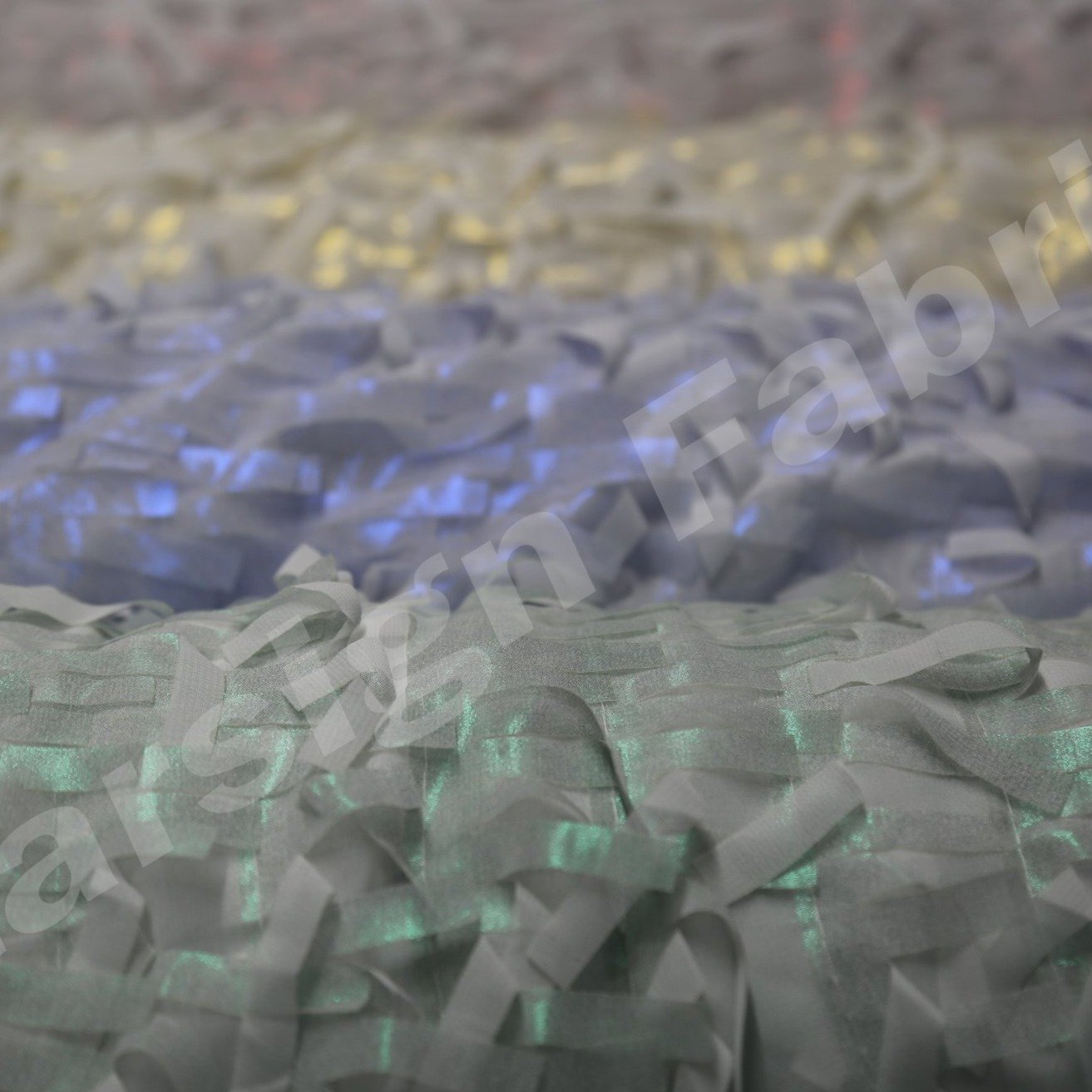 3D Saçaklı Hologram Tasarım Trim Şifon Nakış Kumaşlar | Burç Kumaş