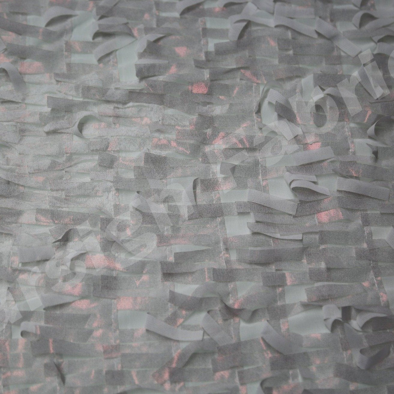 3D Saçaklı Hologram Tasarım Trim Şifon Nakış Kumaş | Burç Kumaş