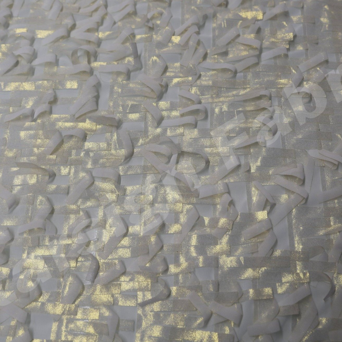 3D Saçaklı Hologram Tasarım Trim Şifon Nakış Kumaş | Burç Kumaş