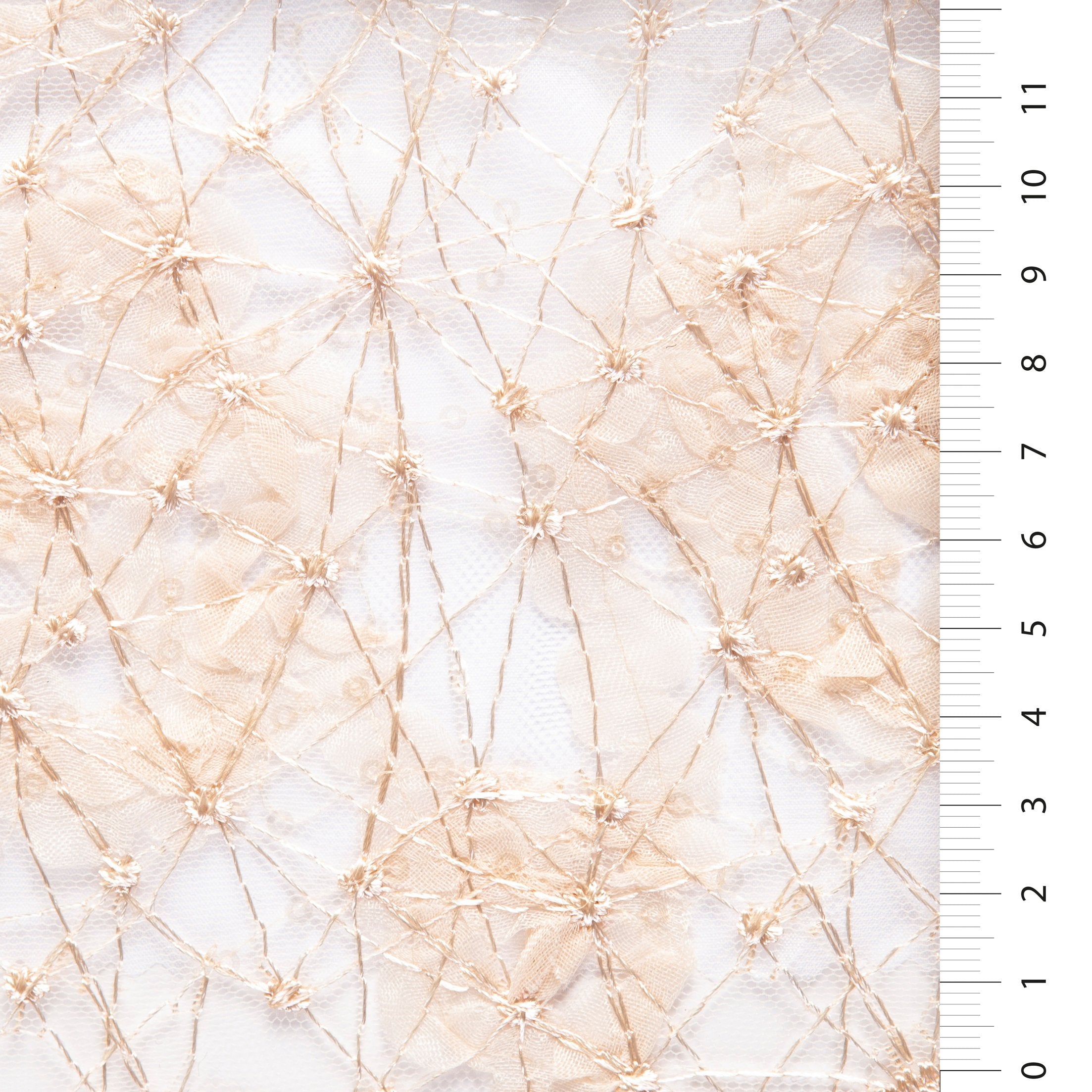 Örümcek Ağı Tasarımı Payet İşlemeli Kumaş