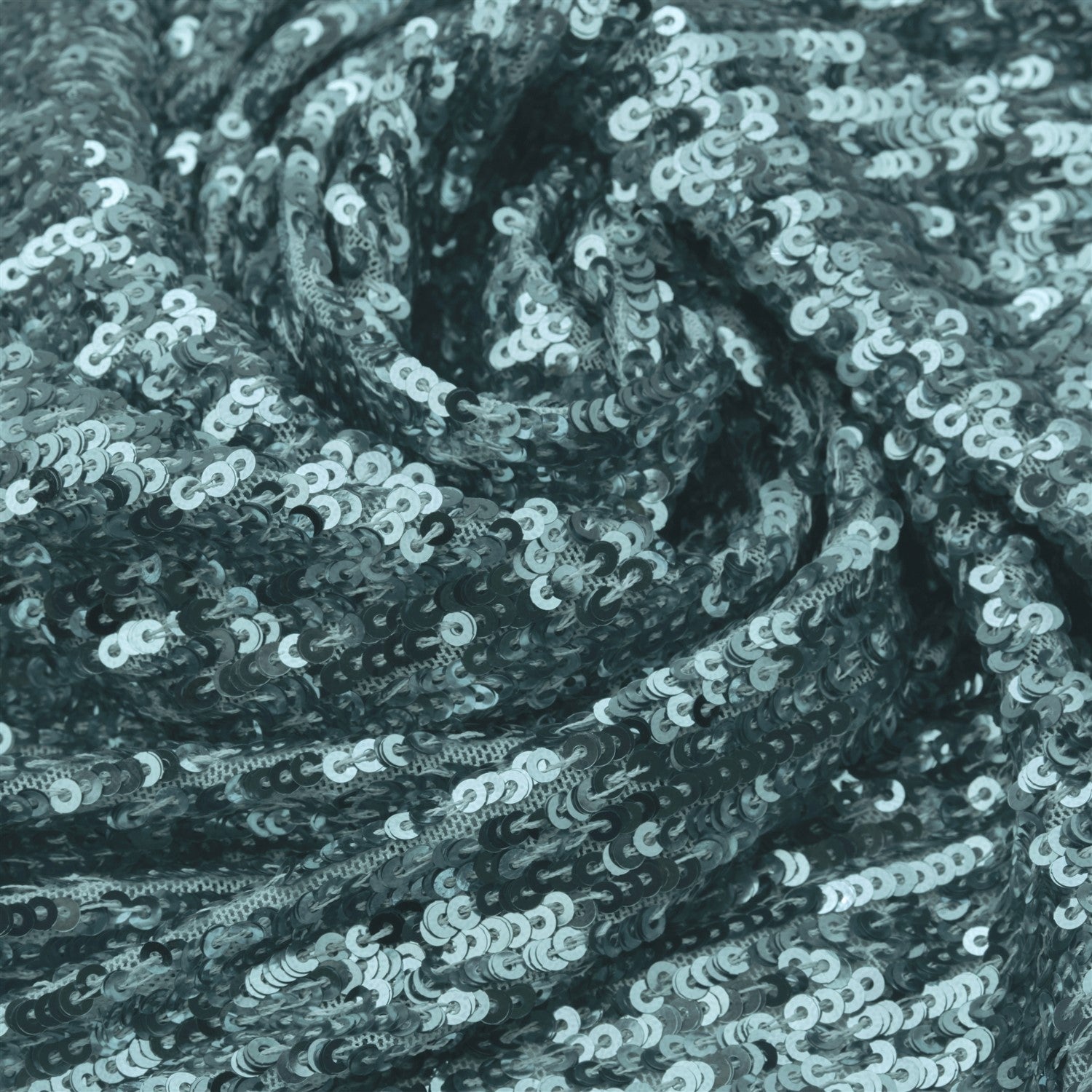 Parlak Çizgili 4mm Çift Pul Nakışlı Esnek Kumaş