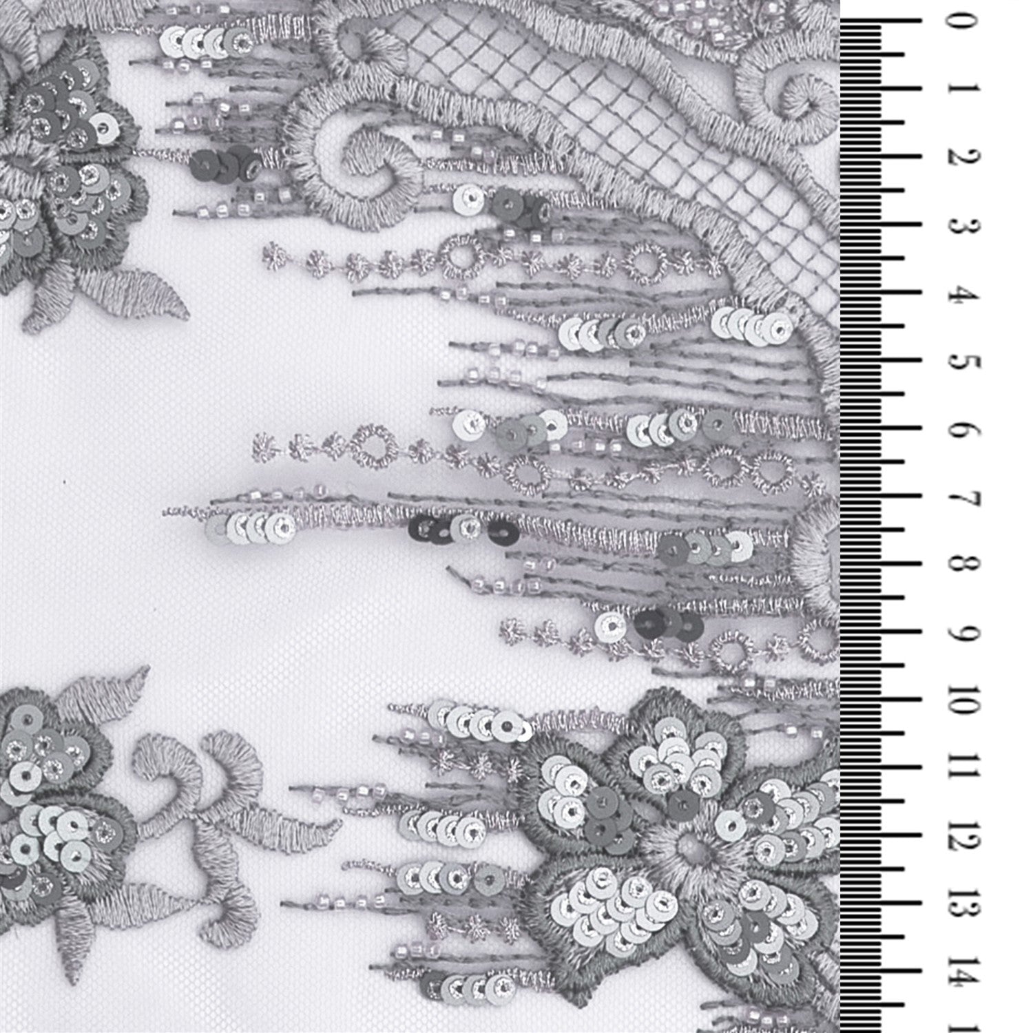 El Yapımı Boncuklu Payet İşlemeli Kumaş