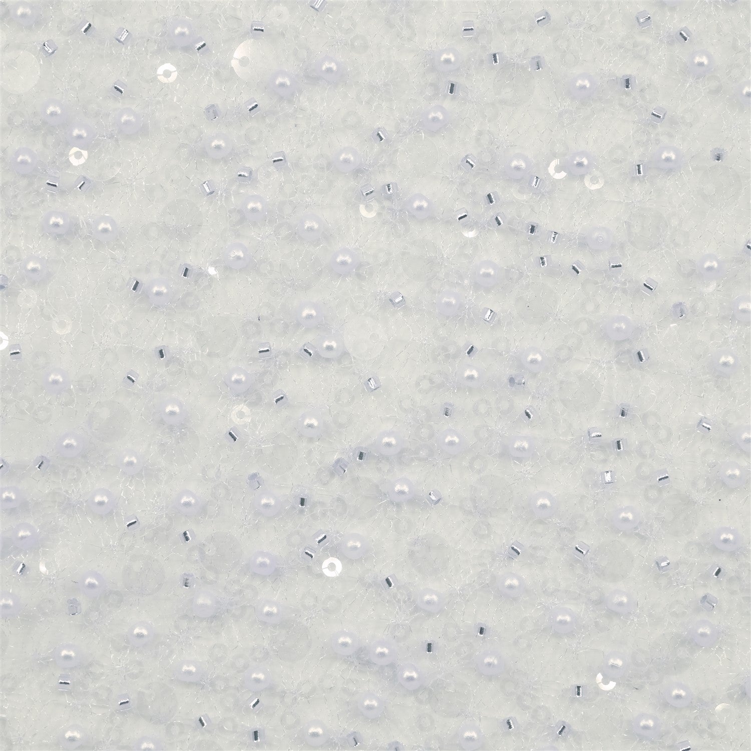 PAYETLİ İNCİ VE KESME BONCUKLU ÖRÜMCEK FİLE TÜL KUMAŞ