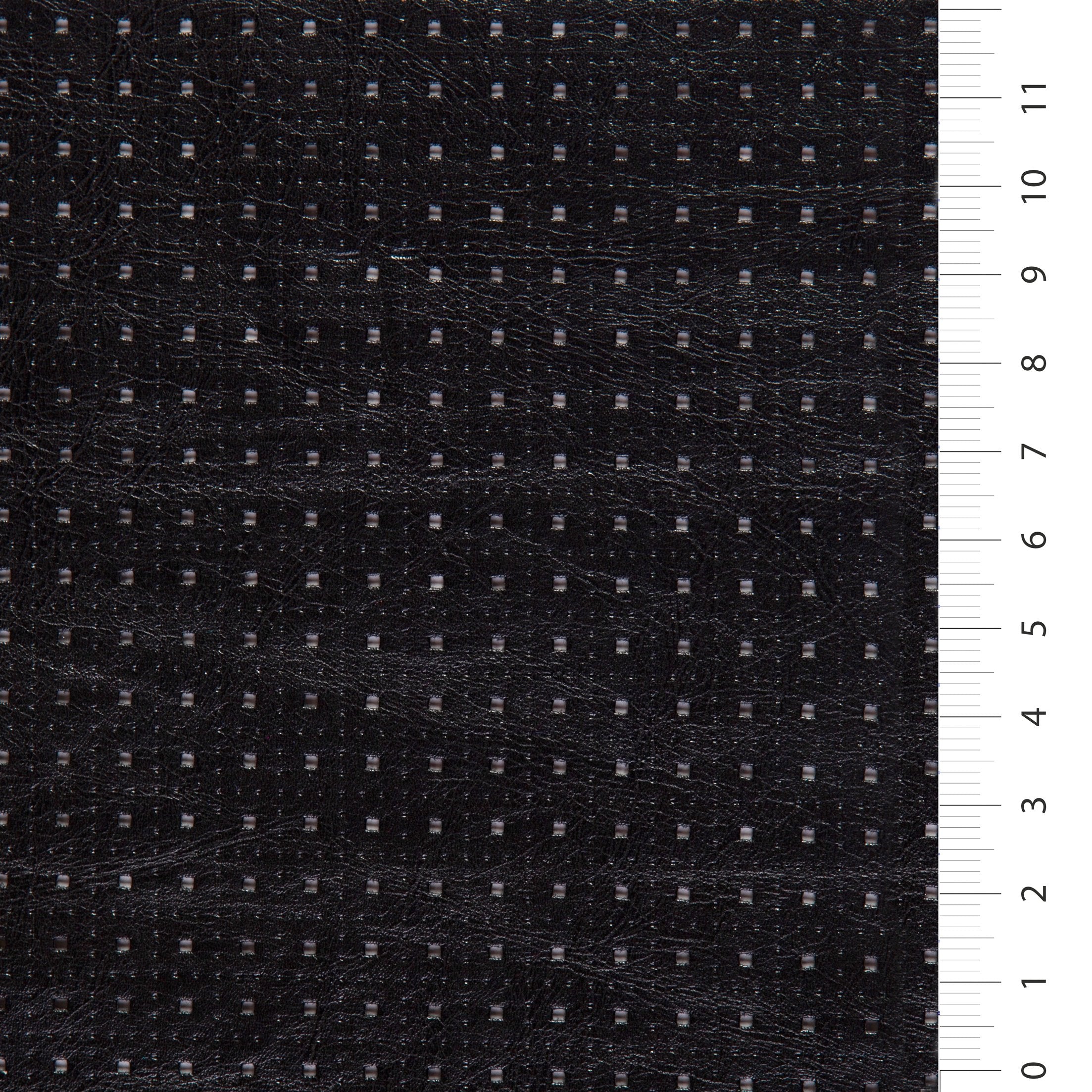Siyah Spot Tasarım Lazer Kesim Suni Deri Kumaş | Burç Kumaş