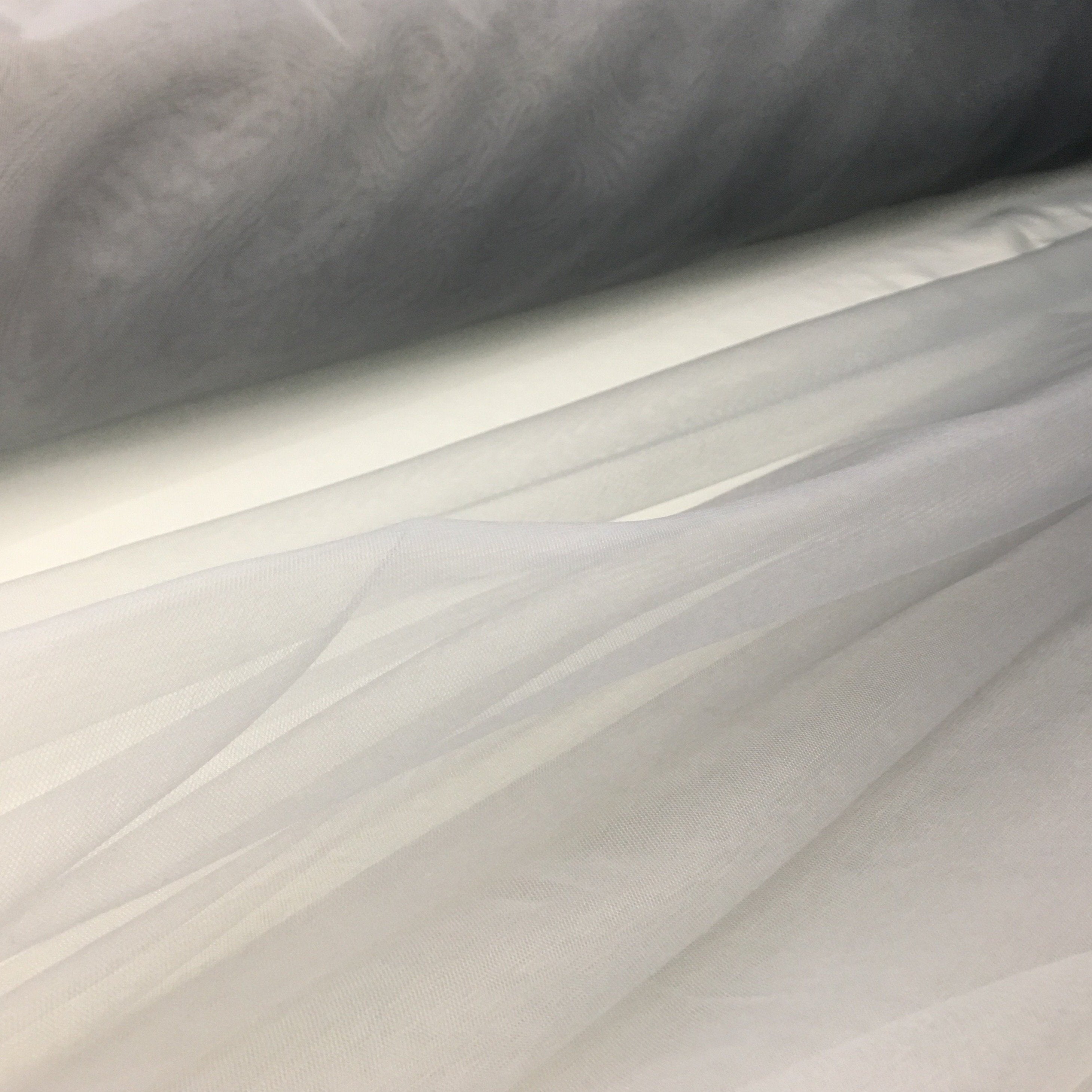 Beyaz Antrasit Ombre Renk Geçişli Mikro Örgü Tül Kumaş | Burç Kumaş